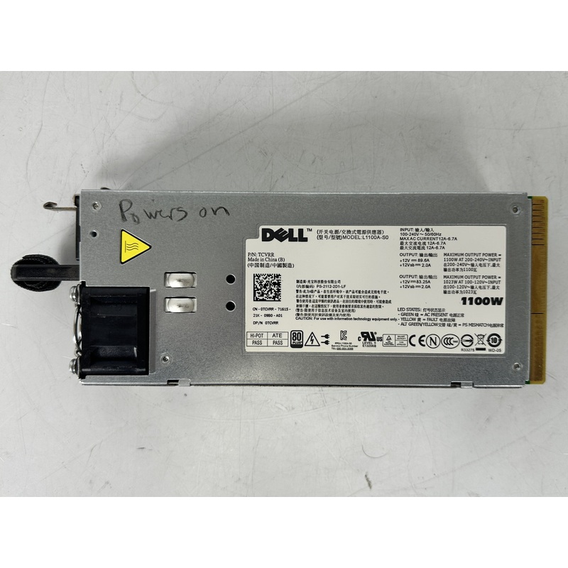 Dell L1100A-S0 1100W Redundant Hot Swap Server Power Supply