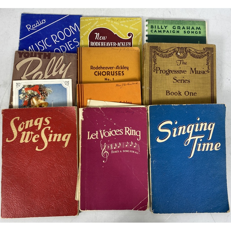 Lot of 11 Vintage Songbooks Christian 1920s-1950s Billy Graham