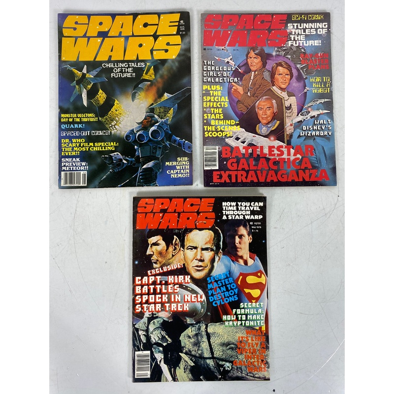 Lot of 3 Space Wars Magazine w/ Dr. Who & Lord of the Rings Articles (1978-1979)