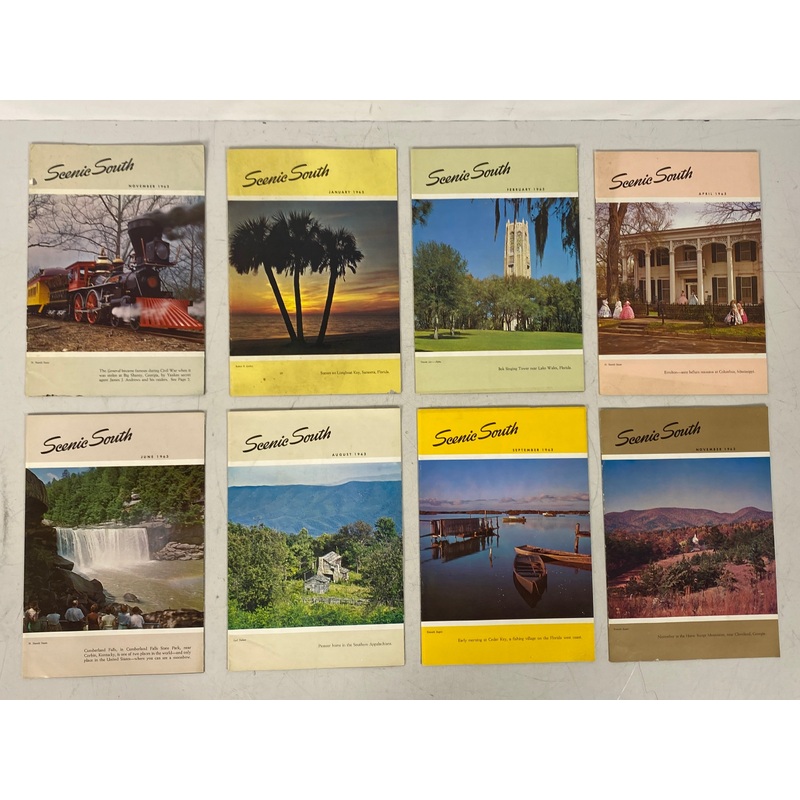 Lot of 8 Scenic South Magazine (1962-1963)