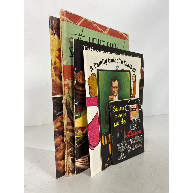 Lot of Vtg Recipe Booklets: Lipton/Heinz/Egg Beaters/NFL Tailgate Picnics SC