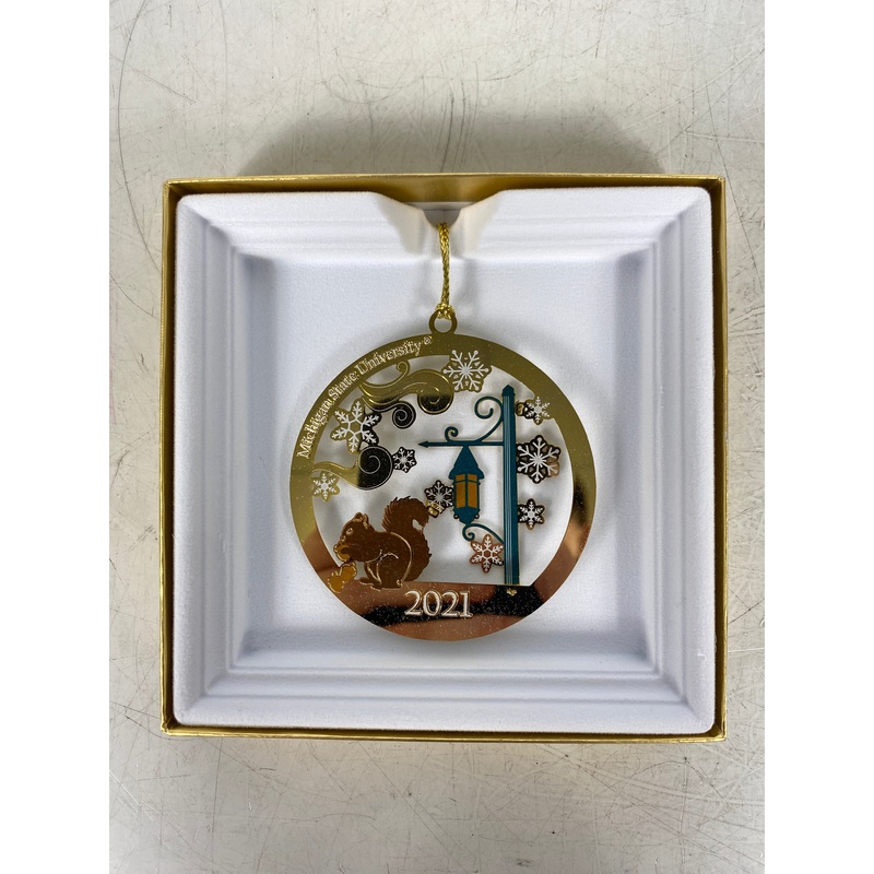 Michigan State University 2021 MSU Squirrel and Lantern Ornament 16th Series