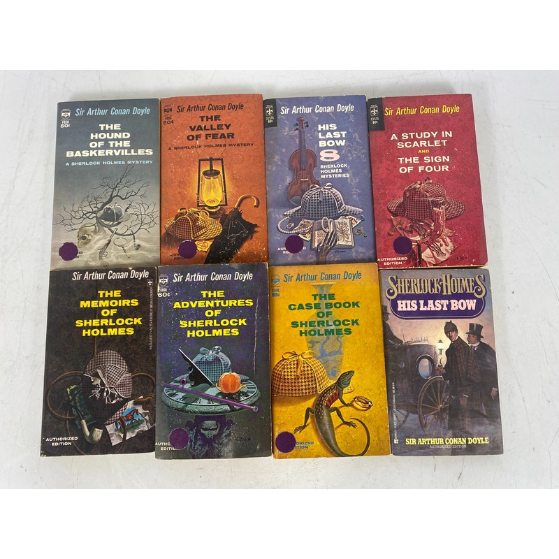 Sherlock Holmes Sir Arthur Conan Doyle Lot of 8 Paperbacks SC