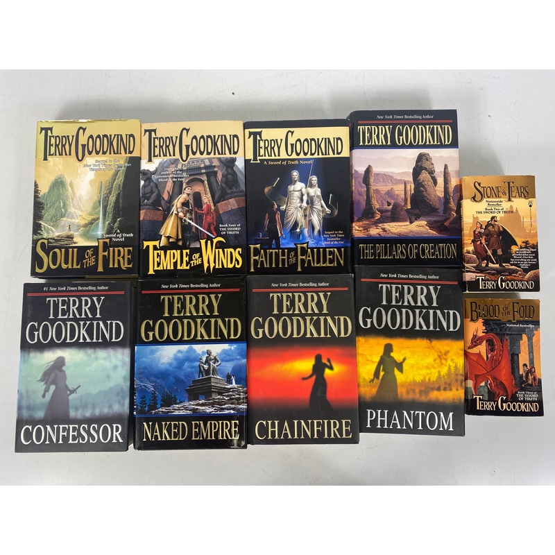 Terry Goodkind Sword of Truth 10 SC/HC Fantasy Book Lot