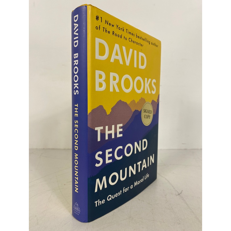 The Second Mountain David Brooks A Moral Life 2019 Signed 1st Ed HCDJ