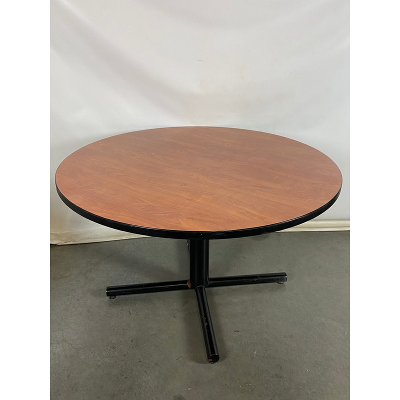 Versteel 48 Diameter Woodgrain Laminate Table