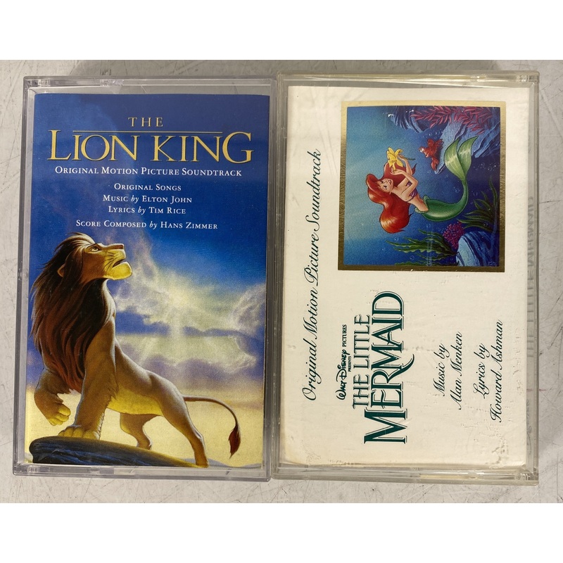 2 Disney Cassette Tape Soundtracks Lion King Little Mermaid