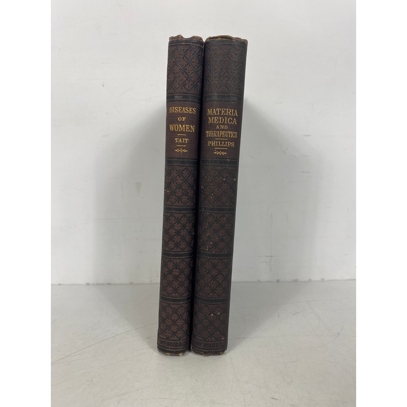 2 Wood’s Library of Medical Authors: Diseases of Women/Materia Medica 1879 HC