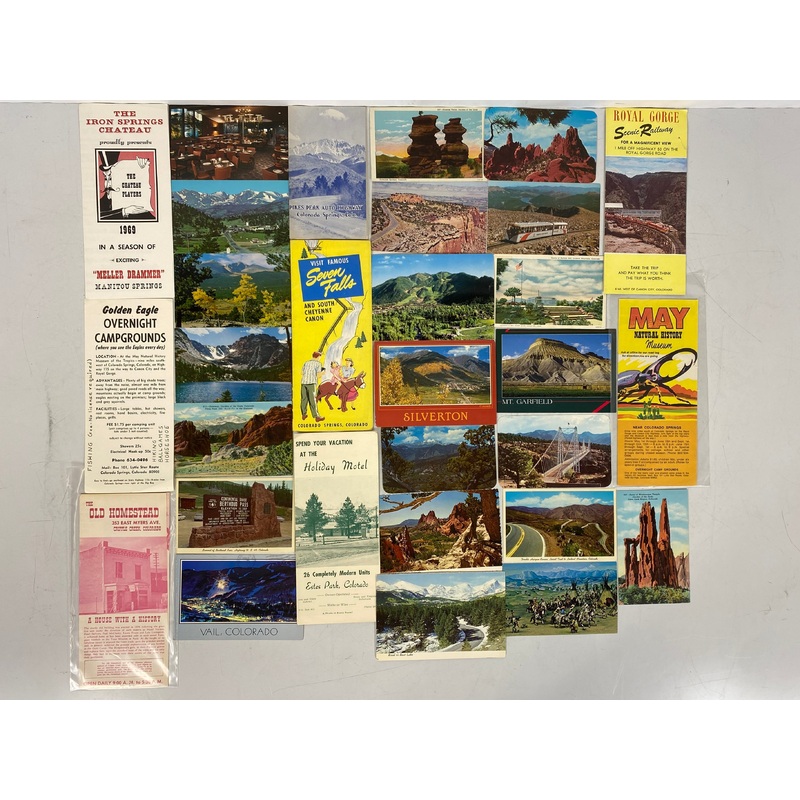 Colorado Travel Ephemera Lot (Postcards and Brochures)