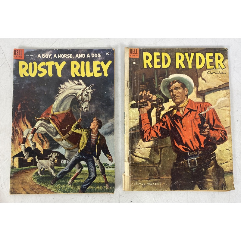 Dell Comics Lot of Red Ryder (1953) and Rusty Riley (1953) Western