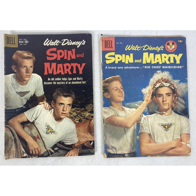 Disney’s Spin and Marty  Dell Comics 1957 and 1959 Lot of 2