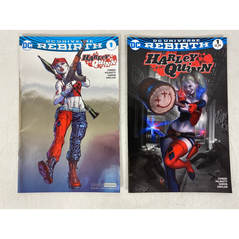 Harley Quinn 1 DC Universe Rebirth Lot of 2 Louw and Convention covers