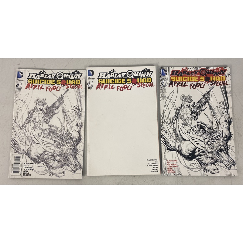 Harley Quinn Suicide Squad Lot of 3 April Fool’s Cover Variants 2016