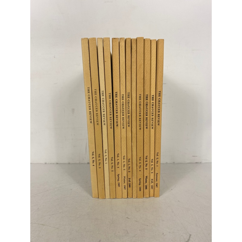 Lot of 12: The Chaucer Review Vol 1, 2, & 3 Complete Summer 1966-Spring 1969 SC