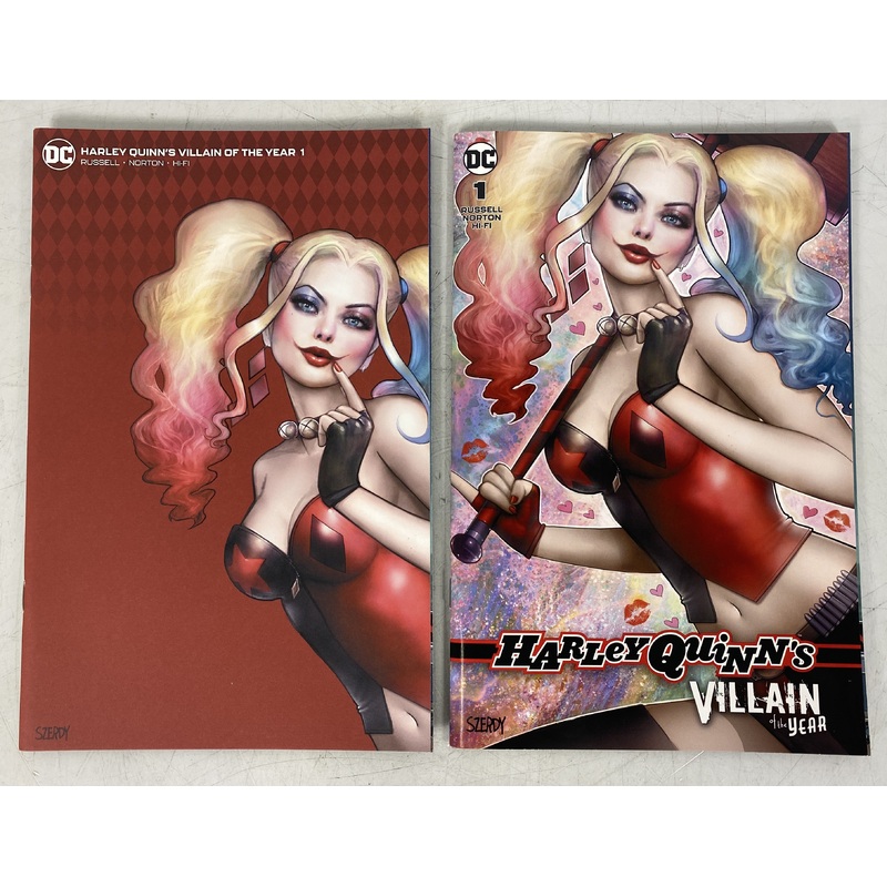 Lot of 2 Harley Quinn 1 Villain of the Year Nathan Szerdy Covers