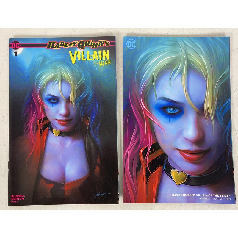 Lot of 2 Harley Quinn 1 Villain of the Year Shannon Maer Covers