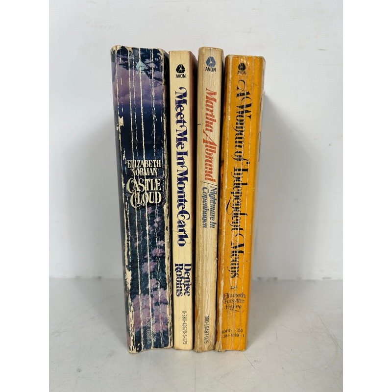 Lot of 4 Vintage Avon Romantic Intrigue Red Line Paperbacks