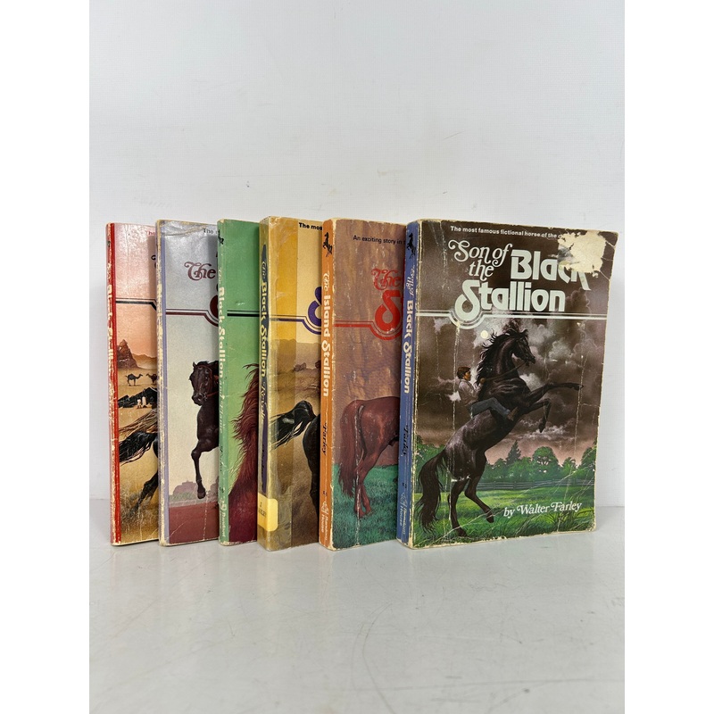 Lot of 6 The Black Stallion Random House Paperbacks 1970s by Walter Farley