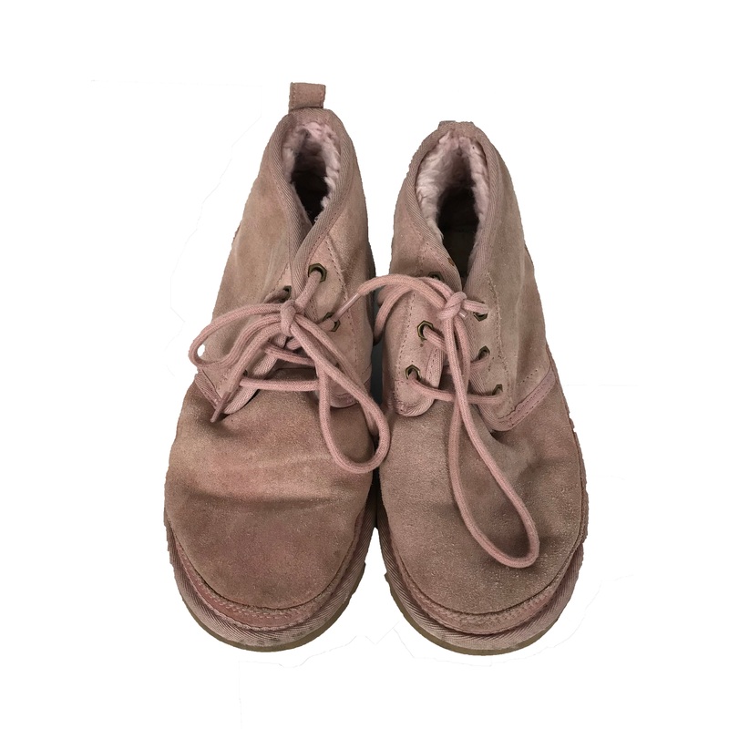 Ugg Neumel Pink Suede Sheepskin Ankle Boots Women’s Size 8