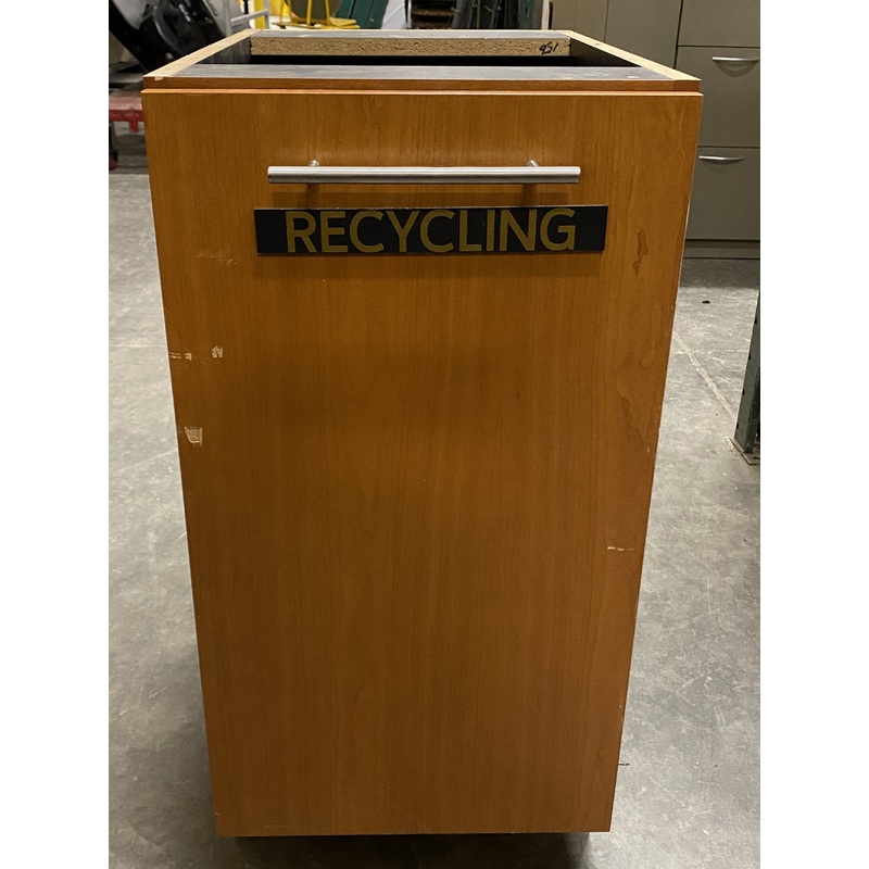 Wooden Commercial Recycling Receptacle Style #1