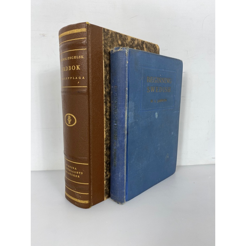 2 Vols: Beginning Swedish (Johnson)/Svensk-Engelsk Ordbok (Harlock) HC