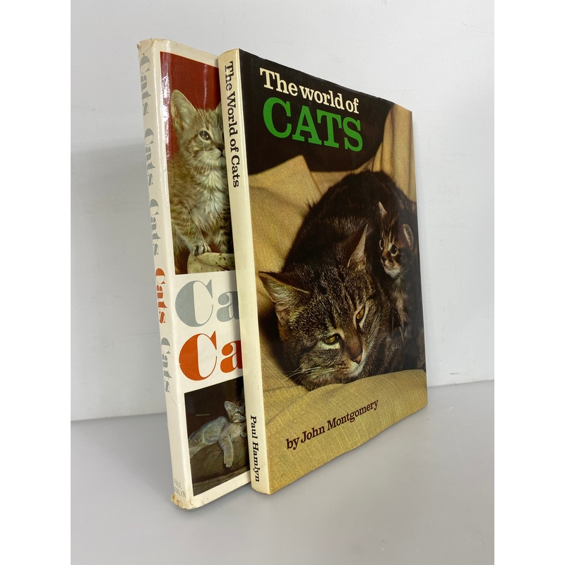 2 Vols: The World of Cats (1968)/Cats Cats Cats Cats (1968) Vintage HC DJ