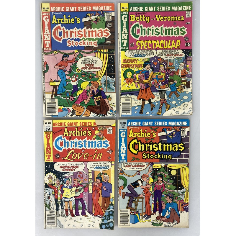 Archie Comic Archie’s Christmas Stocking Lot of 4 1977-1980