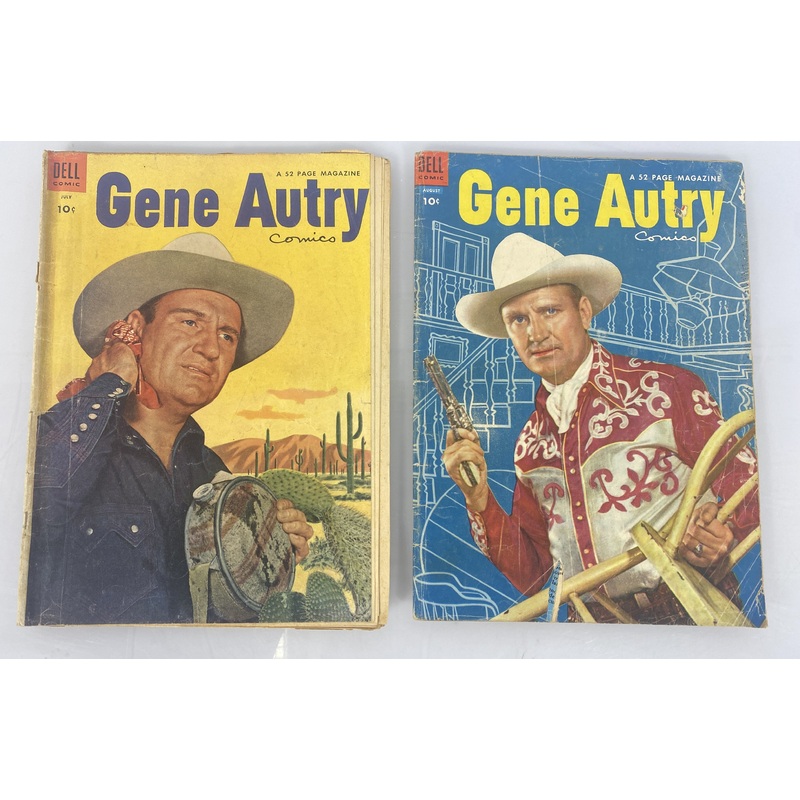 Gene Autry Lot of 2 Dell Comics 1954
