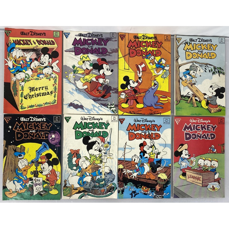 Lot of 11 Mickey and Donald Gladstone Comics 1988-1990