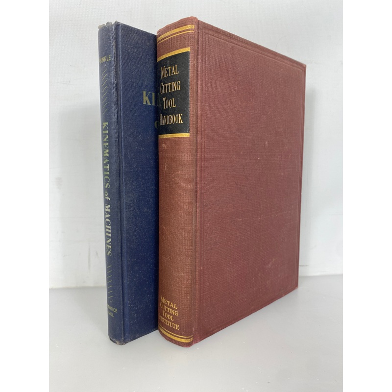 Lot of 2: Kinematics of Machines/Metal Cutting Tool Handbook 1954-56 HC