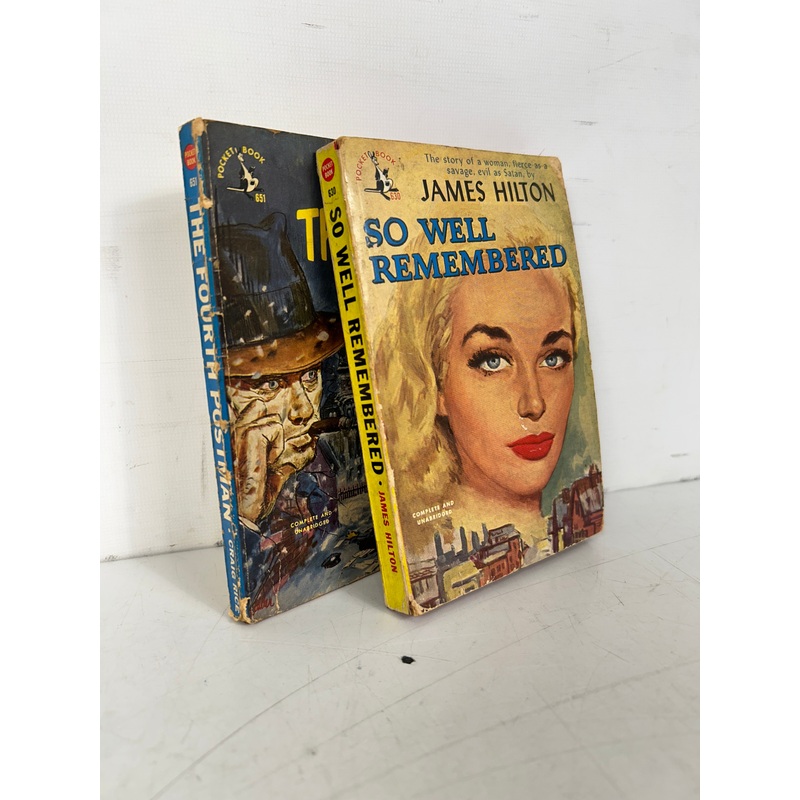 Lot of 2 Vintage Pulp Pocket Book Mystery Paperbacks 1945-1948 SC