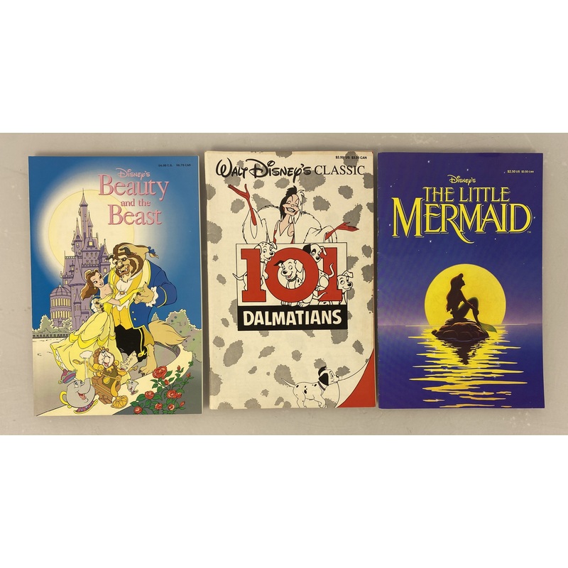 Lot of 3 Disney Movie Comics 101 Dalmatians, Little Mermaid, Beauty & the Beast