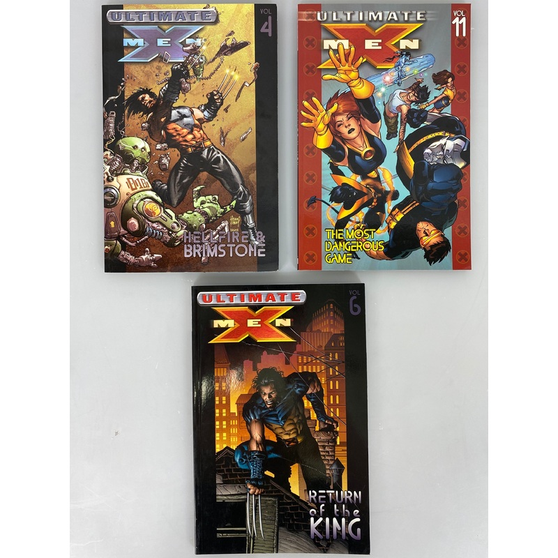 Lot of 3 Ultimate X-Men Vol. 4, 6, 11 (Marvel 2003-2005) SC