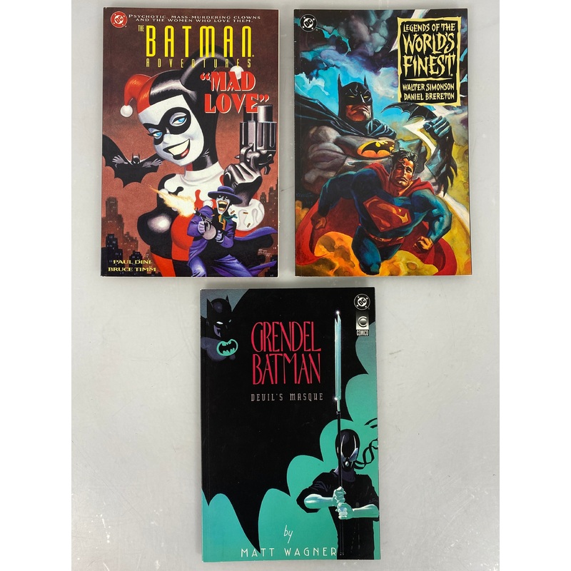 Lot of 4 Batman, Joker, Harley Quinn (DC 1993-2008) Graphic Novels SC