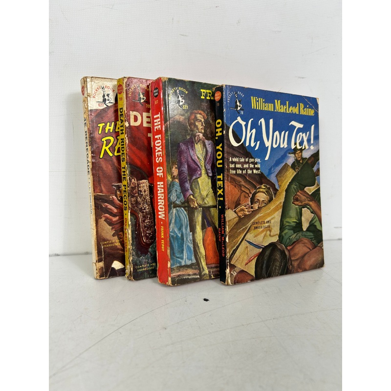 Lot of 4 Vintage Pulp Pocket Book Paperbacks 1948-1950 SC