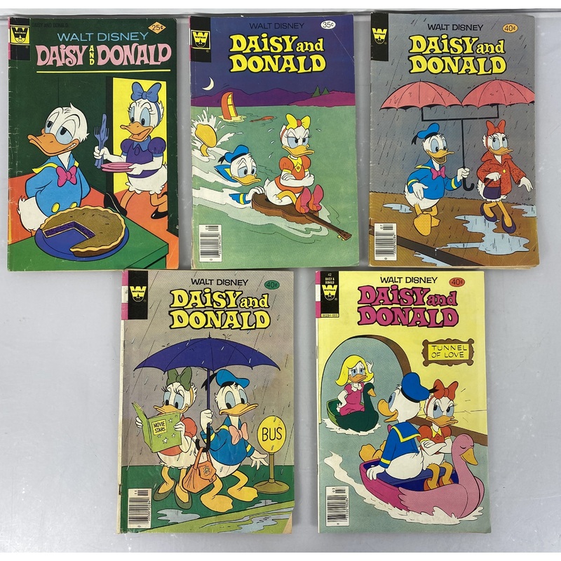 Lot of 5 Disney Daisy and Donald 1975-1980 Whitman Comics