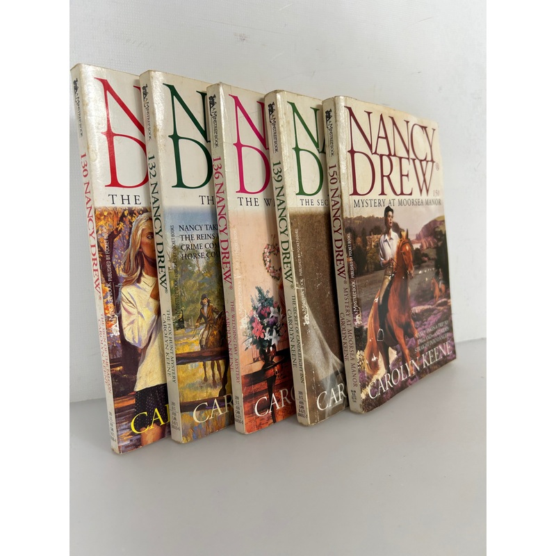 Lot of 5 Nancy Drew Files VTG 90s YA Books Acceptable-Good SC
