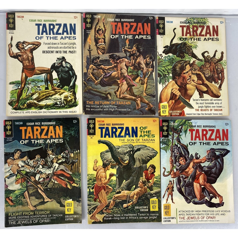 Lot of 8 Tarzan of the Apes Gold Key Comics 1965-1970
