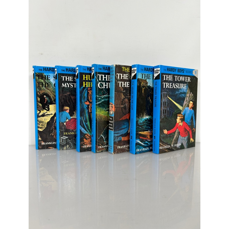 Lot of First 7 Hardy Boys Flashlight Glossy Cover #’s 1-7 HC