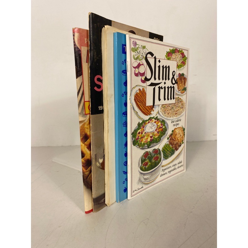 Lot of Vtg Books: Slim & Trim/Meals that Heal/Lowfat Cookies Snacks/Sweet n Thin