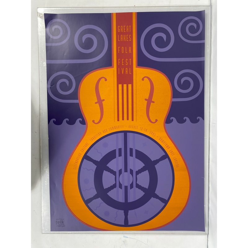 2005 MSU Museum Folk Festival Poster Go Green Ephemera