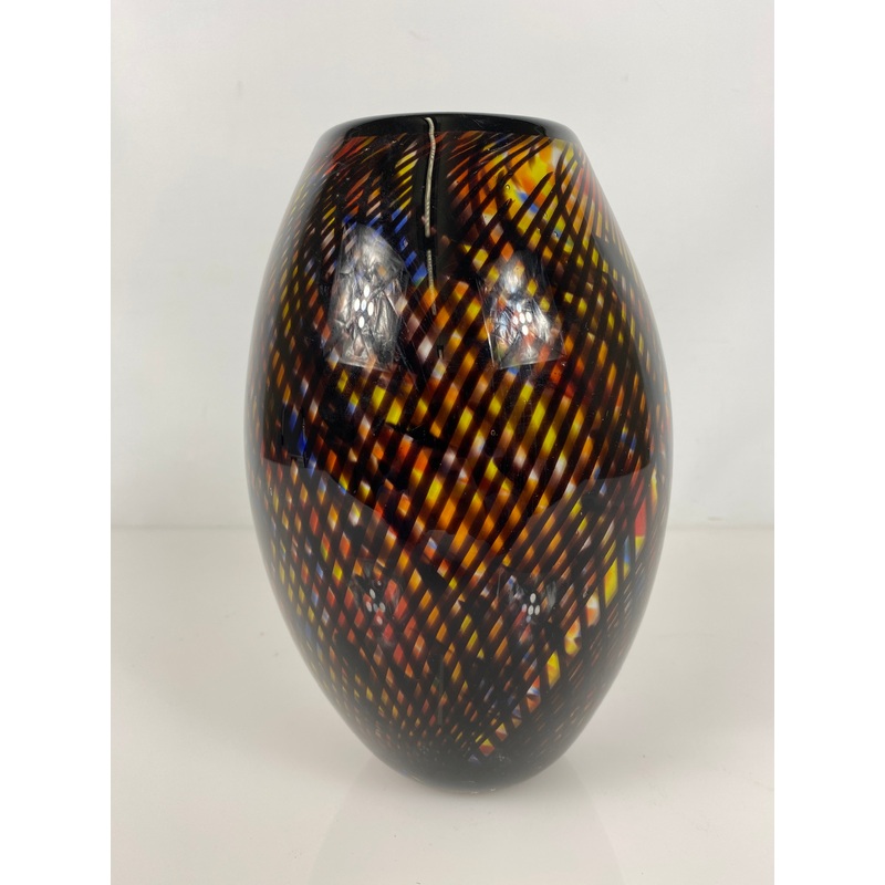 Extra Thick Layered Colors with Black Abstract Vase