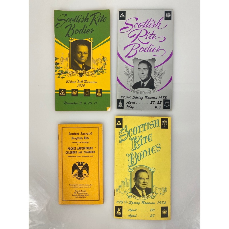Freemason Scottish Rite Bodies Detroit, MI Ephemera Lot (1972-1978)