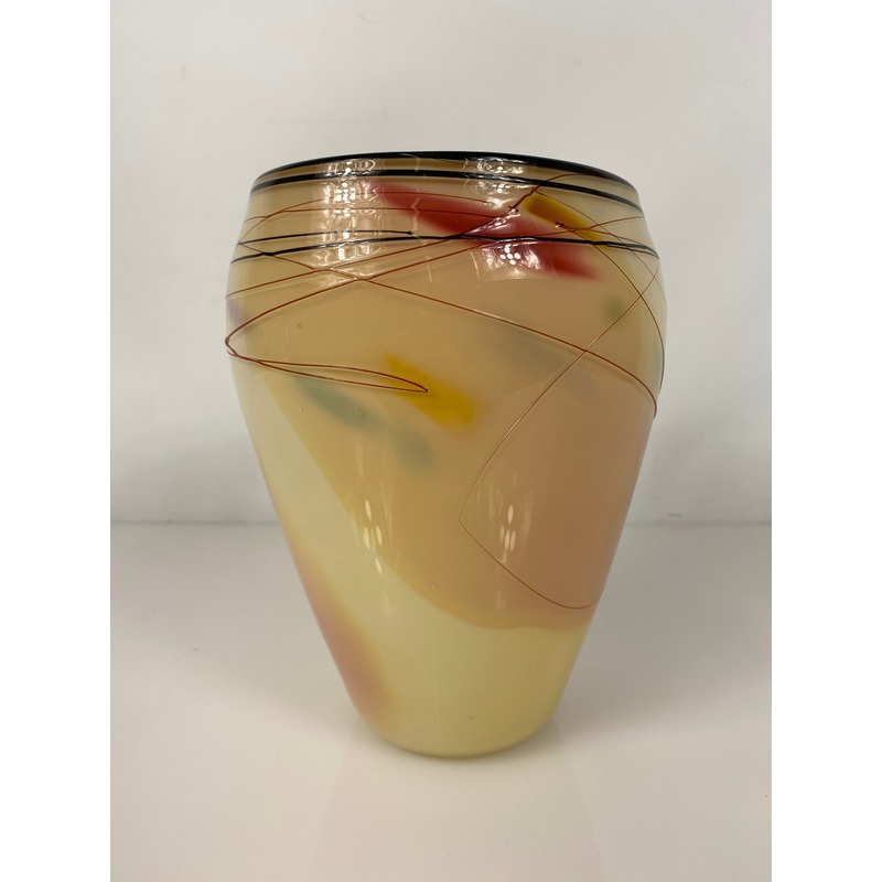 Gary Zack Signed Hand Blown Glass Vase Style #1
