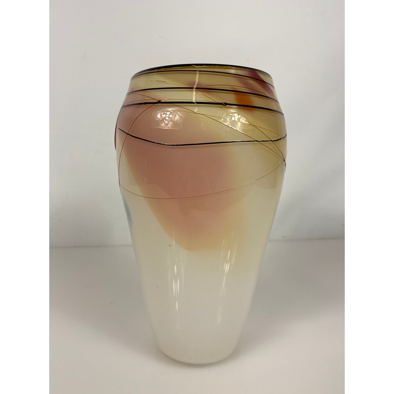 Gary Zack Signed Hand Blown Glass Vase Style #2