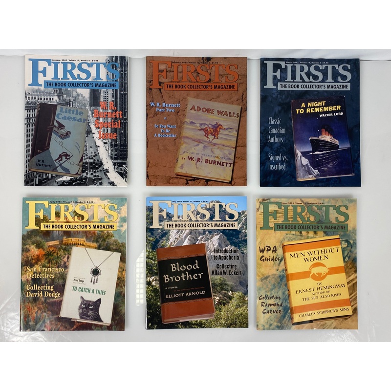 Lot of 10 Firsts Book Collector’s Magazine (2002 Full Year)