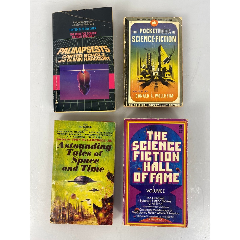Lot of 4 Vintage Science Fiction Collection paperbacks 1943-1984