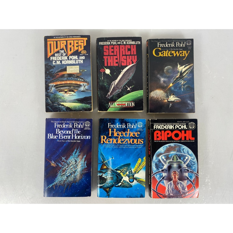 Lot of 6 Science Fiction paperbacks Frederik Pohl  1982-1987 SC