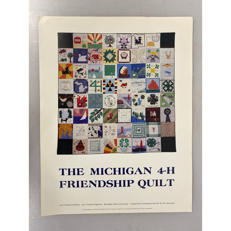 Michigan 4H Friendship Quilt Poster