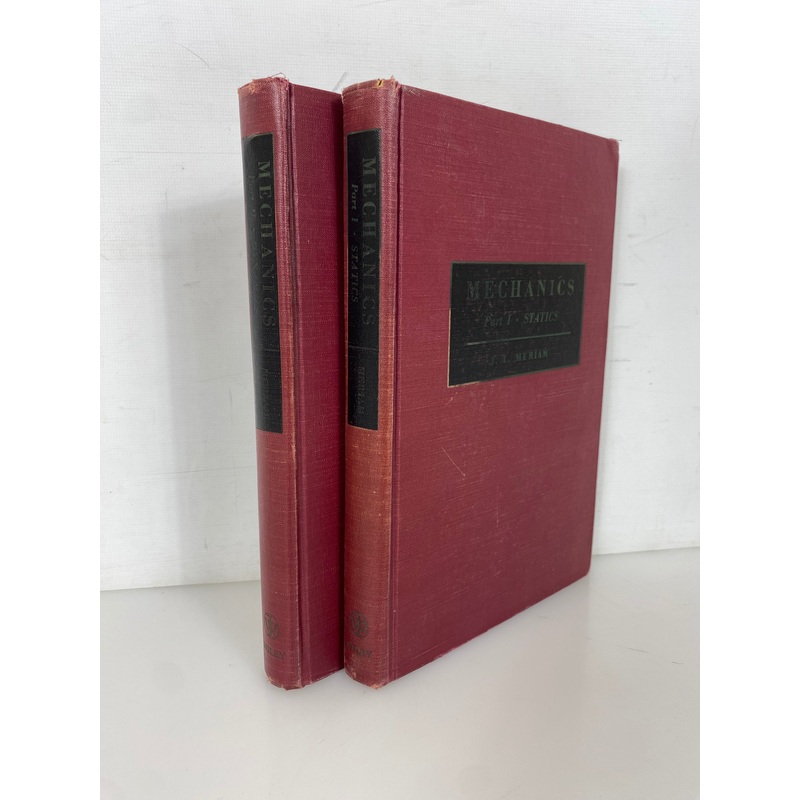 2 Vol Set: Mechanics by J.L. Meriam Statics/Dynamics 1954-55 HC